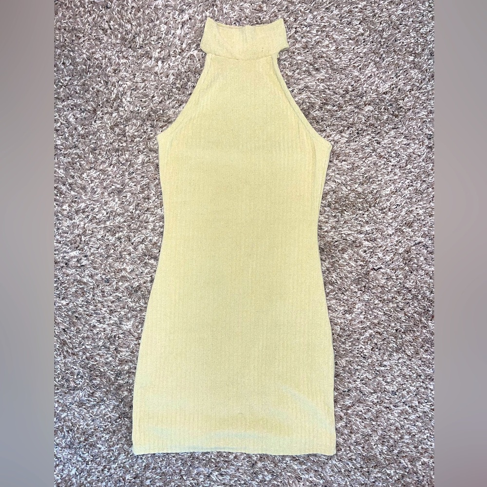 High Neck Low Back Dress